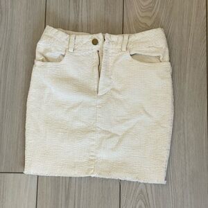 White Courdoroy skirt